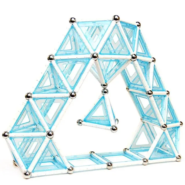 3D Crystal Magnetic Stick Puzzle Assembled Building Blocks - 66 pieces