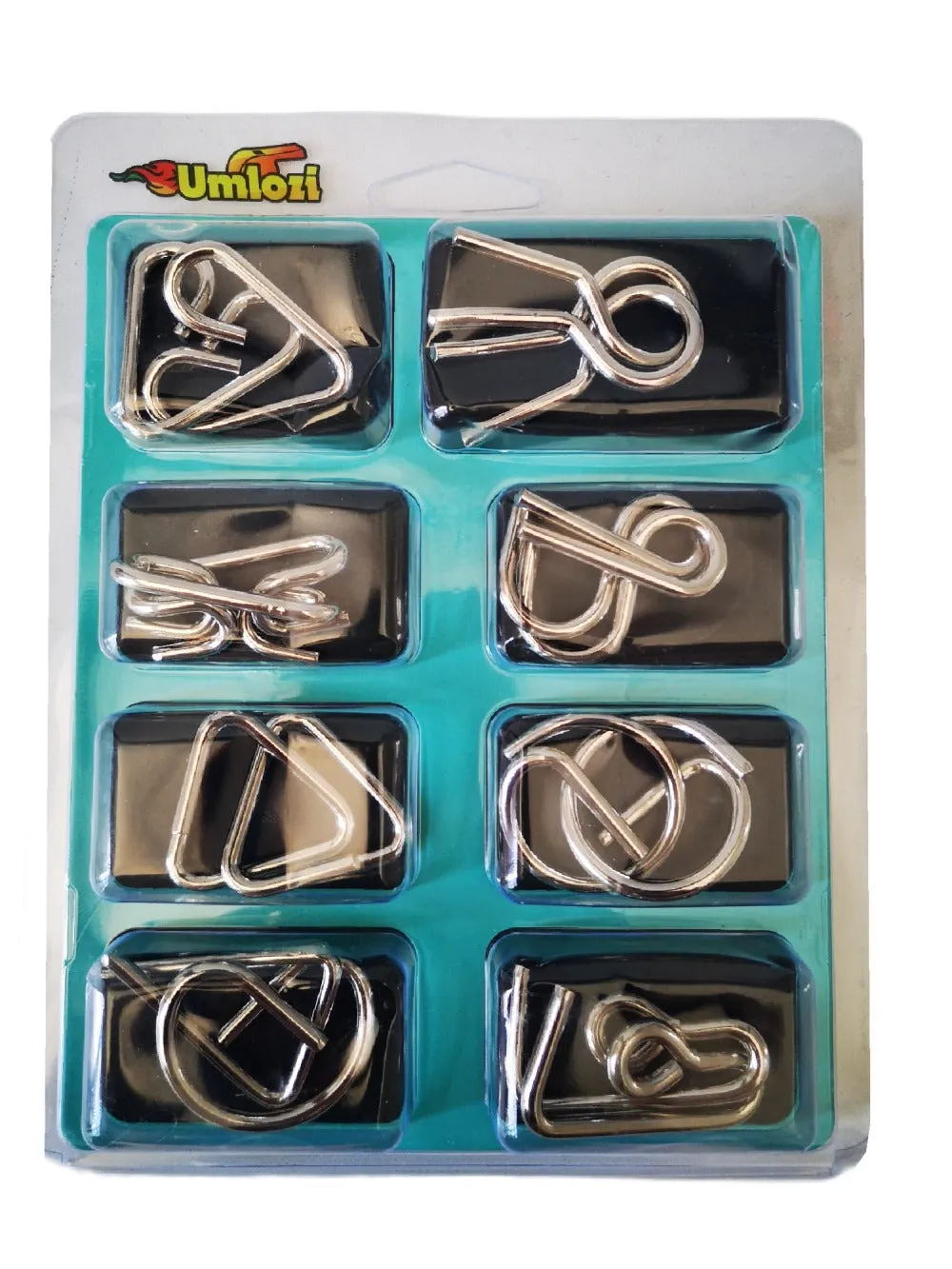 3D Metal Brain Puzzles Challenge - Set of 8 (3 skill levels) - Riddles