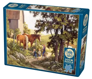 Cobble Hill 500 Piece Puzzle - Summer Horses