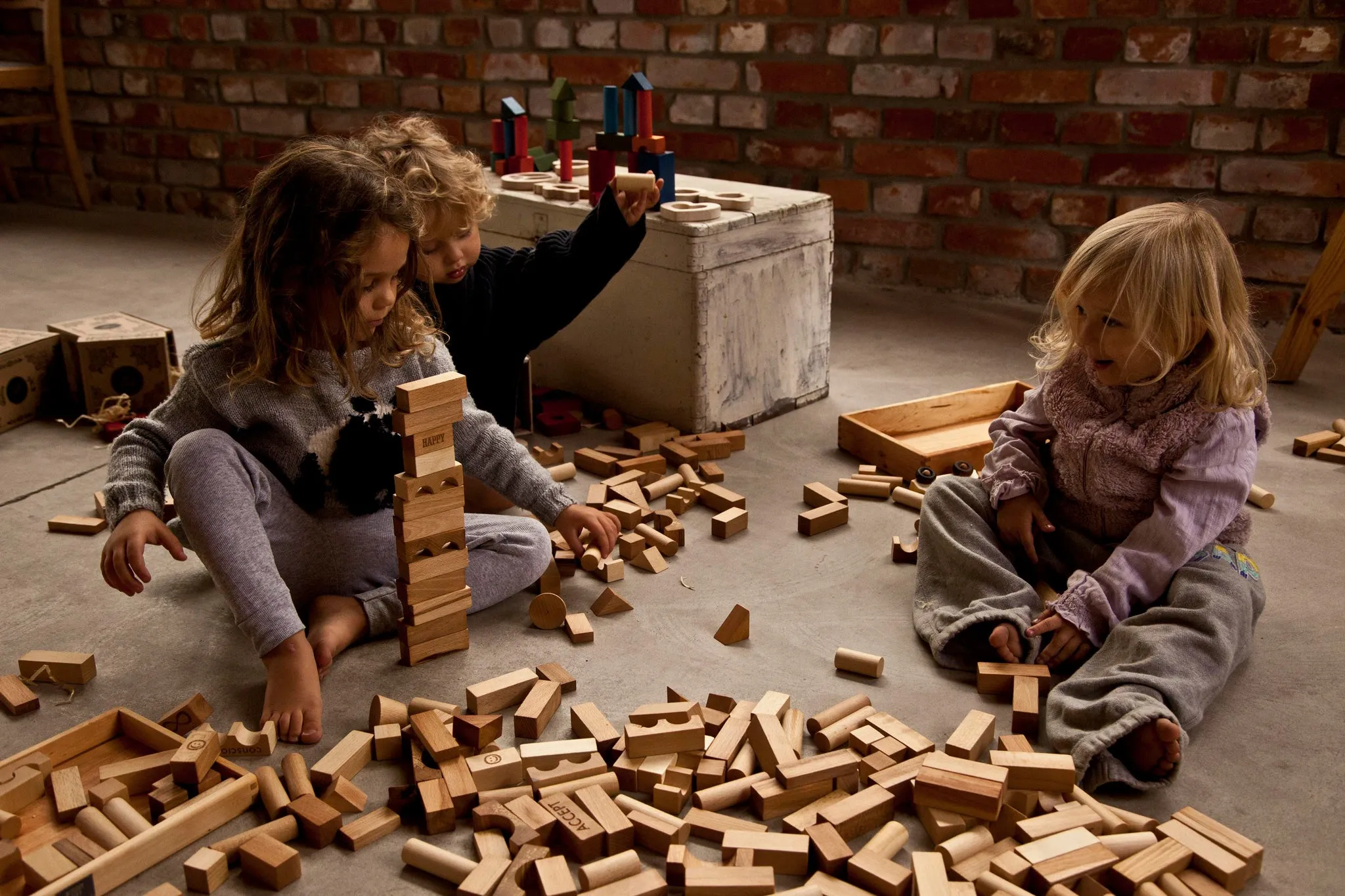 Wooden Story Natural Blocks - 54 Tray